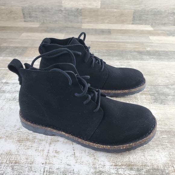 Birkenstock Uppsala Mid Boots Mens 9 Black Suede Lace Up Round Toe main image 13